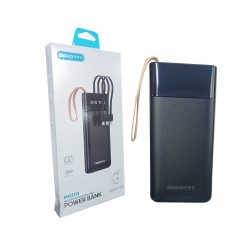 Modorwy 3 in 1 Power Bank MG2113 Built-in Cables 10000mAh Black Modorwy 3 in 1 Power Bank MG2113 Built-in Cables 10000mAh Black